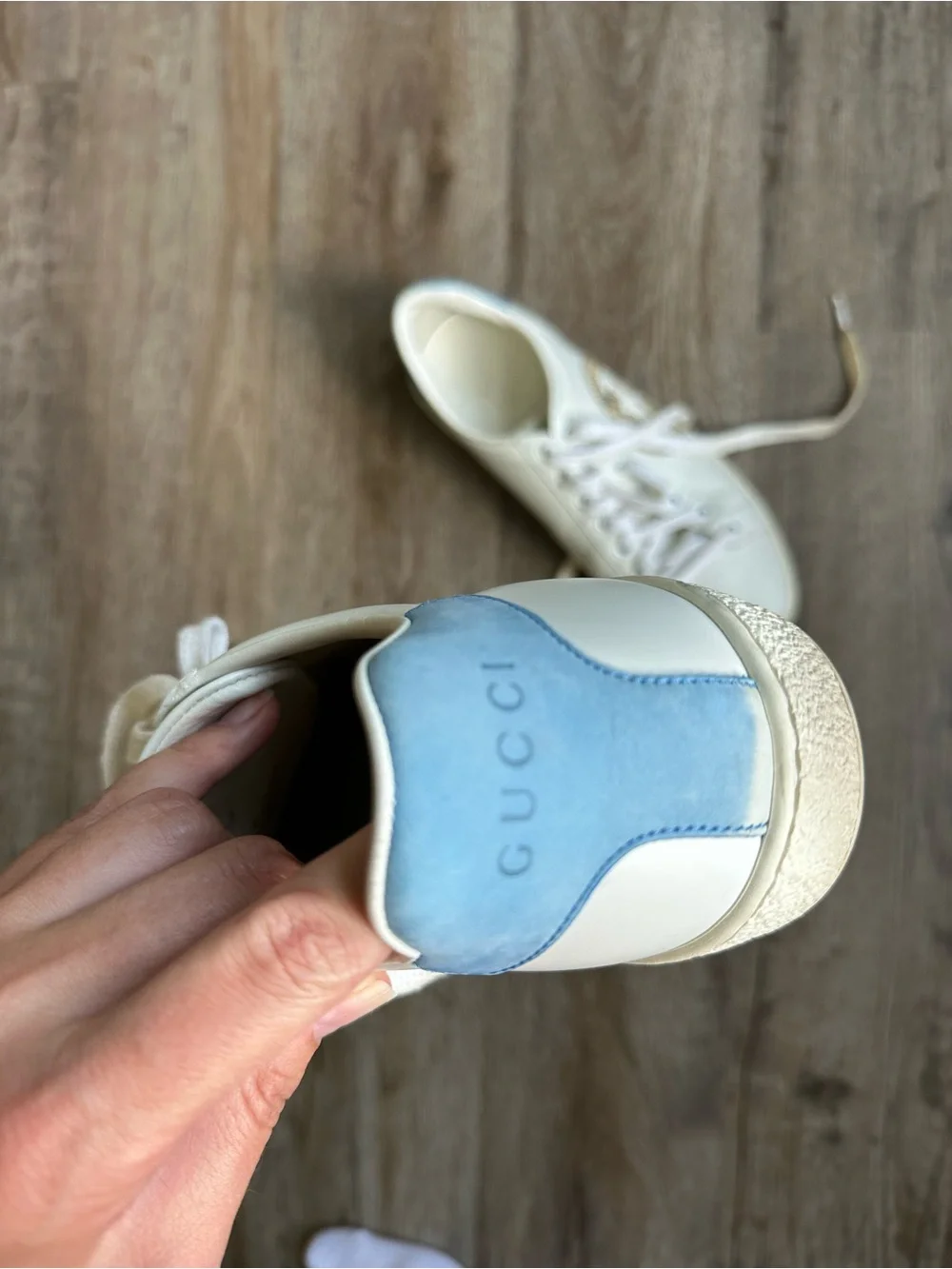 Gucci White Leather Sneakers